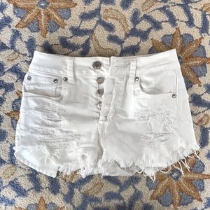White Denim Shorts